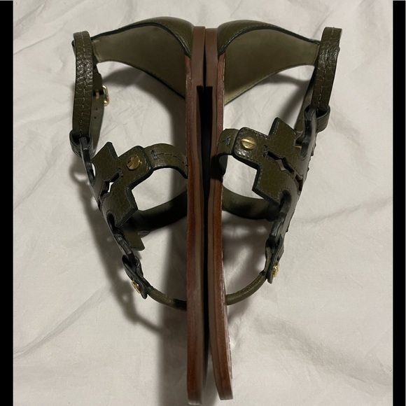 Tory Burch Phoebe Logo Thong Sandals Size 6M - Picture 5 of 8